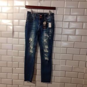 Girls distressed blue jeans size 10
